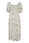 Gestuz - Kjole - Dora Short Dress - Off White w/Black Dot