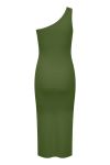 Gestuz - Kjole - DrewGZ One Shoulder Dress - Chive
