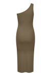 Gestuz - Kjole - DrewGZ One Shoulder Dress - Crocodile