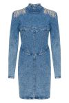 Gestuz - Kjole - FrillyGZ Short Dress - Mid Blue Washed