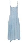 Gestuz - Kjole - KailaGZ sl Long Dress - Light Blue Washed