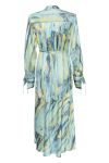 Gestuz - Kjole - WaleryGZ P Wrap Dress - Green Aqua Art