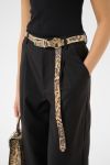 Gestuz - Bælte - GZlety P Eyelet Belt - Leopart Print Leather