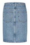 Gestuz - Nederdel - Dena HW Mini Skirt - Washed Mid Blue
