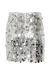 Gestuz - Nederdel - GlittaGZ Mini Skirt - Silver sequins