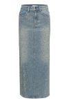 Gestuz - Nederdel - GZ Zorah MW Long Skirt - Mid Blue Washed