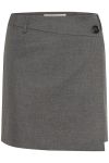 Gestuz - Nederdel - GZpaula Melange MW Wrap Skirt - Dark grey melange