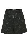 Gestuz - Shorts - AfiaGZ HW Shorts - Black Shiny Flower