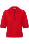 Gestuz - Strik - GZalpha ss polo pullover - Postbox Mélange