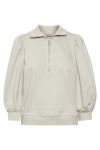 Gestuz - Sweat - Nankita SS Zipper Sweatshirt -  Moonbeam