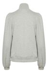 Gestuz - Sweatshirt - Nankita Zipper Sweatshirt - Light Grey Melange