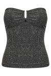 Gestuz - Top - DaleneGZ Tube Top - Black/silver
