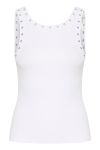 Gestuz - Top - DrewGZ Eyelet Tank Top - Bright White