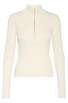 Gestuz - Bluse - YasmiaGZ Zipper Pullover - Egret