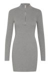 Gestuz - Kjole - YasmiaGZ Zipper Short Dress - Grey Melange