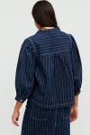Global Funk - Skjorte - Nanaya-G Shirt - Navy Pinstripe 