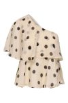 JDY - Top - Fay Life One-Shoulder Top - Pristine/Black Dot (Levering midt april)