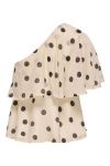 JDY - Top - Fay Life One-Shoulder Top - Pristine/Black Dot (Levering midt april)