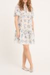 A-View - Kjole - Grete s/s Dress - White/Blue