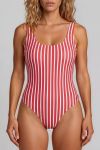 H2O - Badedragt - Stripe Swim Suit - Red