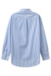 H2O - Skjorte - Rønne Essential Pajamas L/S Shirt - Blue/White Stripe