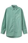 H2O - Skjorte - Rønne Essential Pajamas L/S Shirt - Green/White