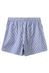 H2O - Shorts - Rønne Essential Pajamas Shorts - Blue/White Stripe