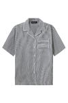H2O - Skjorte - Rønne Essential Pajamas Shirt - Black/White Stripe