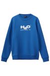 H2O - Sweatshirt - Logo Sweat O'neck - Blue/White