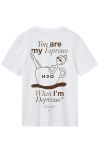 H2O x Lykke by Lykke - T-shirt - Langø Tee - White Coffee Print