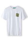 H2O - T-shirt - Lyø Organic Tee - White/Army Avocado
