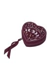 Maanesten - Smykkeskrin - Heart Jewelry Box - Maroon 