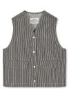 Mads Nørgaard - Vest - Hickory Punk Molly Vest - Black/White