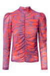 Hunkøn - Bluse - Mallory Wrinkle Blouse - Red Lava Art Print