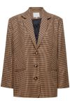 Ichi - Blazer - IX Ava Check Blazer - Tannin