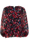 Ichi - Bluse - IH Nalla LS - Poppy Red Print Mix