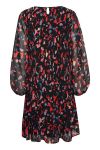 Ichi - Kjole - IH Nalla Dress - Poppy Red Print Mix 