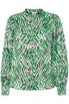 Ichi - Skjorte - IX Nalia Shirt - Kelly Green/Pink Zebra