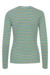 Ichi - Bluse - IH Luiva LS2 - Quetzal Green Multi Stripe