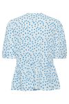 Ichi - Bluse - IX Mixa SS2 - Cloud Dancer w/ Blue Flower