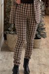 Ichi - Bukser - Kate Houndstooth PA - Doeskin Houndstooth