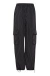 Ichi - Bukser - IX Kecia Striped Pant - Meteorite Pinstripe