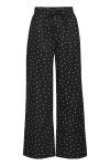 Ichi - Bukser -  IX Stormie Flower PA - Black w/ white flower