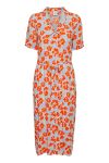 Ichi - Kjole - IH Cefalu Dress3 - Mandarin Red