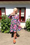 Ichi - Kjole -  IX Klarita DR - Shocking Pink Big Flower Print 