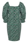 Ichi - Kjole - IH Kate Print Dress2 - Holly Green