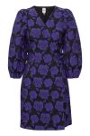 Ichi - Kiole - IX Saga Dress - Deep Blue Flower Print
