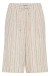 Ichi - Shorts - Linno SHO2 - Brown Stripe