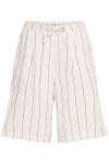 Ichi - Shorts - IH Linno SHO2 - Natural Ecru Stripe
