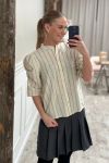 Ichi - Bluse - Qsima sh2- Bow Stripe
